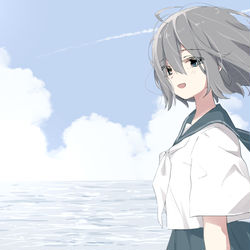 This is a pixiv picture whose title is 「また来ようね」.
