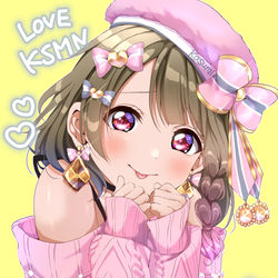 This is a pixiv picture whose title is 「えへっ♡」.