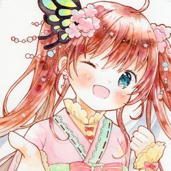 This is a pixiv picture whose title is 新年ちゃん.