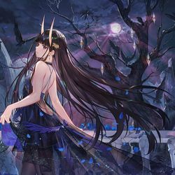 This is a pixiv picture whose title is Moonlight.