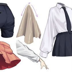 This is a pixiv picture whose title is 服のシワ.