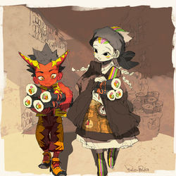 This is a pixiv picture whose title is てつだい.