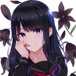 This is a pixiv picture whose title is 黒セーラー灯織（ver2).