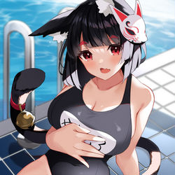 This is a pixiv picture whose title is 水着山城.