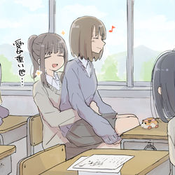 This is a pixiv picture whose title is 教室.