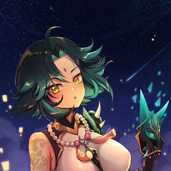 This is a pixiv picture whose title is 魈.