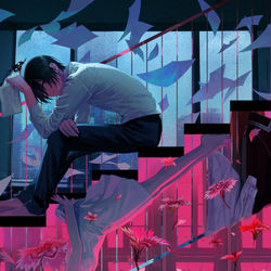 This is a pixiv picture whose title is 月面のクオリア.
