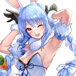 This is a pixiv picture whose title is 兎田ぺこら.