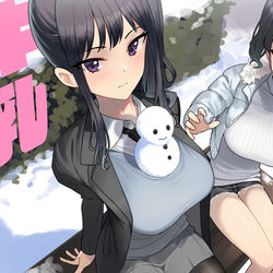 This is a pixiv picture whose title is ガキ巨乳💢32.