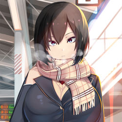 This is a pixiv picture whose title is 通学JK.