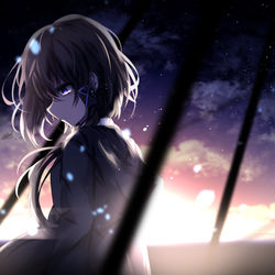This is a pixiv picture whose title is 静かな夜明け.