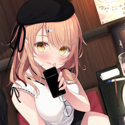This is a pixiv picture whose title is 「せんぱい、他の人に言っちゃダメですよ？」.