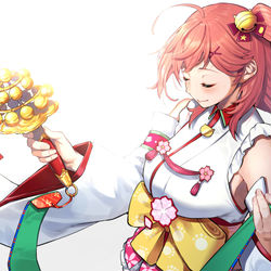 This is a pixiv picture whose title is 神楽舞.