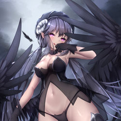 This is a pixiv picture whose title is 悪堕ち.