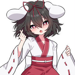 This is a pixiv picture whose title is 巫女うさぎ.