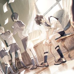 This is a pixiv picture whose title is ギムナジウムの幽霊.