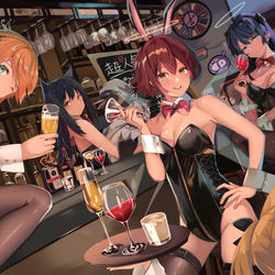 This is a pixiv picture whose title is 明日方舟兔女郎计划-企鹅物流.