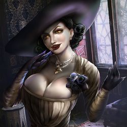 This is a pixiv picture whose title is Dimitrescu.