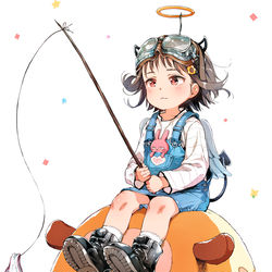 This is a pixiv picture whose title is 今流行りのモルカーっぽい何かに乗る残虐さんです。.