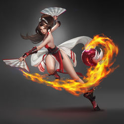 This is a pixiv picture whose title is 不知火舞（しらぬい まい、Mai Shiranui）.