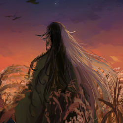 This is a pixiv picture whose title is 名の無い星が空に堕ちたら.
