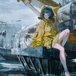 This is a pixiv picture whose title is 縷ル白雨.