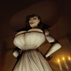 This is a pixiv picture whose title is RE8 vampire lady.