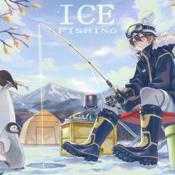 This is a pixiv picture whose title is ICE fishing.