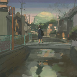 This is a pixiv picture whose title is 巨星.