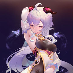 This is a pixiv picture whose title is 原神甘雨.