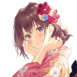 This is a pixiv picture whose title is 和服美人さん.