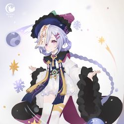 This is a pixiv picture whose title is 雪の七七.