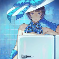 This is a pixiv picture whose title is 冷蔵庫から.