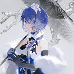 This is a pixiv picture whose title is 絮雨.