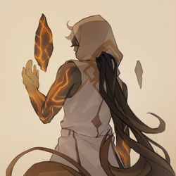 This is a pixiv picture whose title is 鍾離.