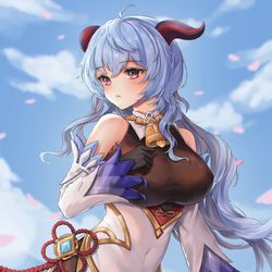 This is a pixiv picture whose title is 甘雨.