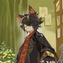 This is a pixiv picture whose title is 阿&吽.