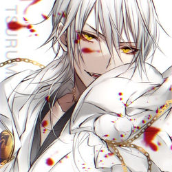 This is a pixiv picture whose title is 返り血を浴びて嗤う姿が似合う刀剣男士No.1.