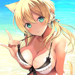 This is a pixiv picture whose title is 日焼けしたプリンツさんの太ももで挟んでもらいました.