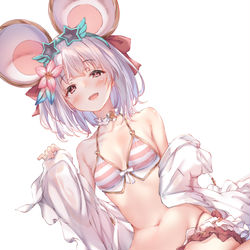This is a pixiv picture whose title is 陽ビカラちゃんとネズ水着.