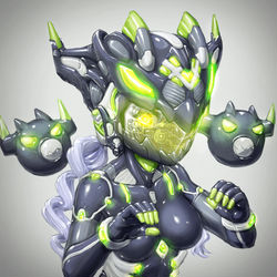 This is a pixiv picture whose title is すごいヘルメットを被った子.