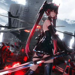 This is a pixiv picture whose title is 露西亚· Through the Air.
