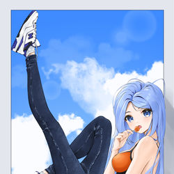 This is a pixiv picture whose title is Blue.