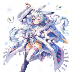 This is a pixiv picture whose title is 雪うさぎ❄.