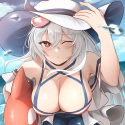 This is a pixiv picture whose title is Summer Skadi.
