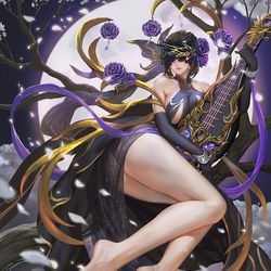 This is a pixiv picture whose title is 影之刃-魔弦.