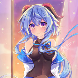 This is a pixiv picture whose title is ❄ 甘雨 「セーラー服（？）」❄.