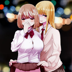 This is a pixiv picture whose title is 「ごめんねぇ。この子、男の娘なの❤」.