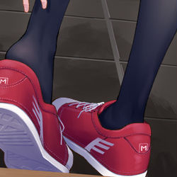 This is a pixiv picture whose title is 靴の履きかた忘れたの？《公開終了》.