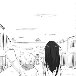 This is a pixiv picture whose title is 他人がちょっかいかけようとすると….
